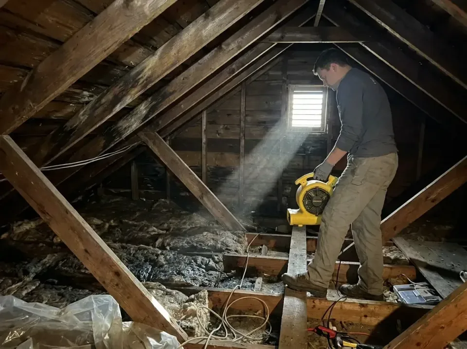 attic-water-damage-drying-proc-007 — frequently asked questions, Emergency Water Extraction & 24/7 Flood Response in San Bru…